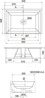 SCARABEO Tech Νιπτήρας White 54,5x35,8cm 8037-300-29974
