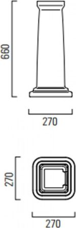 GSI Classic Κολώνα Νιπτήρα White 66x27cm 8770-300-29636