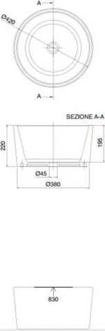 SCARABEO Bucket Νιπτήρας White Φ42cm 8807-300-29530