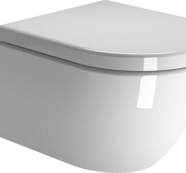 GSI Pura Swirl Λεκάνη Κρεμαστή 55cm Με Λευκό Κάλυμμα Βακελίτη Αποσπώμενο Soft Close 881500C-300-0