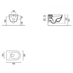 GSI Pura Swirl Λεκάνη Κρεμαστή 55cm Με Λευκό Κάλυμμα Βακελίτη Αποσπώμενο Soft Close 881500C-300-29675