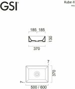GSI Kube-X Νιπτήρας White 60x37cm 9453-300-29456