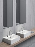 GSI Kube-X Slim Rim Νιπτήρας White 45x35cm 9485-300-29322