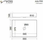 Voss Aldo PVD Επιτραπέζιος Νιπτήρας Gold Brushed 55x38cm V1255-211-28833