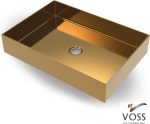 Voss Aldo PVD Επιτραπέζιος Νιπτήρας Gold Brushed 55x38cm V1255-211-0