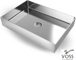 Voss Aldo PVD Επιτραπέζιος Νιπτήρας Inox Brushed 55x38cm V1255-111-0