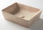 Fossil Jade Marble Επιτραπέζιος Νιπτήρας Φυσικό Μάρμαρο Beige 50x38cm MS50-500-0