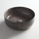 Fossil Jetti Marble Επιτραπέζιος Νιπτήρας Φυσικό Μάρμαρο Grey Φ33cm MR33-410-0