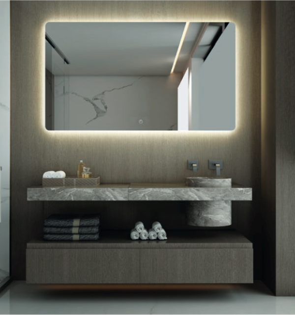 Luminor Joy 60 Φωτιζόμενος Καθρέπτης Μπάνιου 60x80cm JOY6080-0