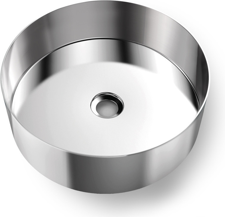 Voss Milo PVD Επιτραπέζιος Νιπτήρας Inox Brushed Φ40cm V1040-111-0