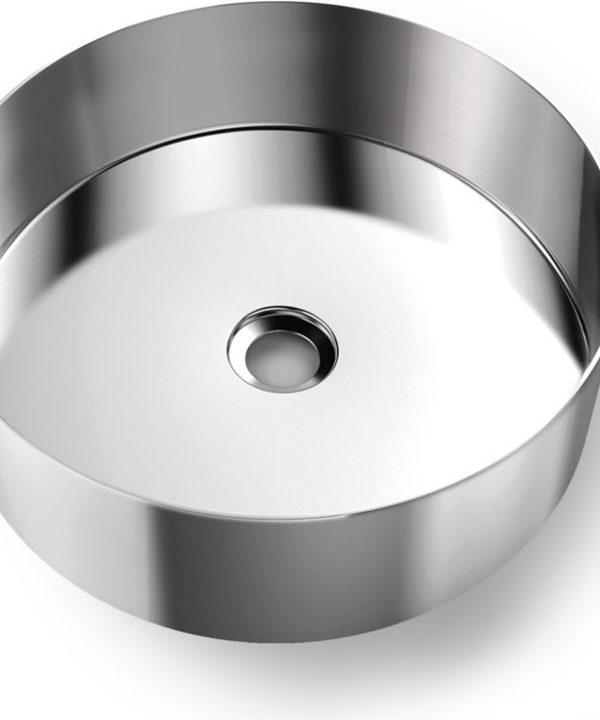 Voss Milo PVD Επιτραπέζιος Νιπτήρας Inox Brushed Φ33cm V1033-111-0