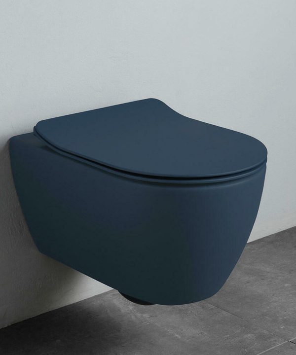 SCARABEO Moon Clean Flush Λεκάνη Κρεμαστή Ocean Με Κάλυμμα Βακελίτη Αποσπώμενο Slim Soft Close 552000SC-600-0