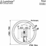 Luminor Polar 59 Φωτιζόμενος Στρογγυλός Καθρέπτης Μπάνιου Φ59cm POL59-28955