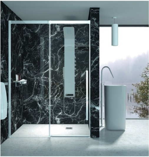 DEVON Smooth Slider 1+1 Καμπίνα Ντουζιέρας Chrome (157-161)cm x h200cm Με 1 Σταθερό και 1 Συρόμενο Φύλλο SLM160C-100-0