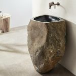 Fossil Vero Riverstone Επιδαπέδιος Νιπτήρας Φυσική Πέτρα Φ40-75cm RP90-0