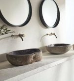 Fossil Vero Riverstone Επιτραπέζιος Νιπτήρας Φυσική Πέτρα Φ50-60cm RV60-29060