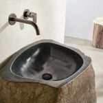 Fossil Vero Riverstone Επιδαπέδιος Νιπτήρας Φυσική Πέτρα Φ40-75cm RP90-29069