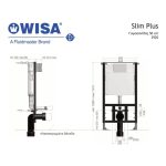Wisa Slim Plus Καζανάκι Εντοιχισμού Γυψοσανίδας 50cm 2920-30272
