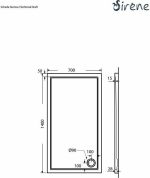 SIRENE Extra Flat Ακρυλική Ντουζιέρα 140x70xh5,5cm E14070-300-30177