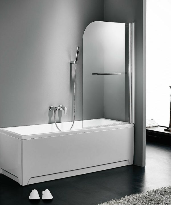 AXIS Μονόπτυχο Διαχωριστικό Μπανιέρας Chrome 85x140cm Με 1 Περιστρεφόμενο Φύλλο XG850T-100-0