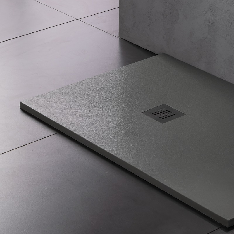 SIRENE Slate Ντουζιέρα Cast Marble Χυτό Μάρμαρο 140x80xh2,6cm Beton Matt S14080-411-0