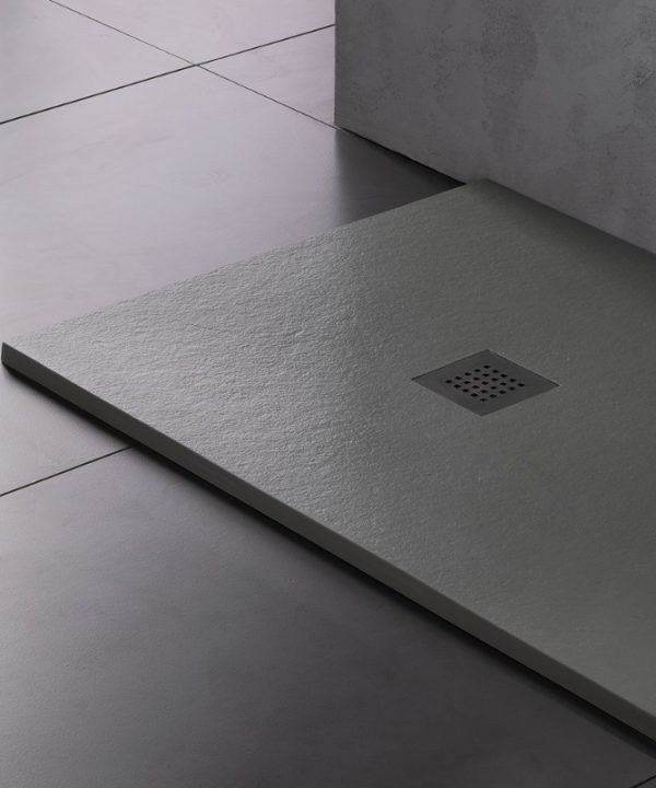 SIRENE Slate Ντουζιέρα Cast Marble Χυτό Μάρμαρο 160x80xh2,8cm Beton Matt S16080-411-0