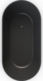 SIRENE Cusco Cast Marble 155x75cm Μπανιέρα Ελεύθερης Τοποθέτησης Black Matt CUS15575-401-0