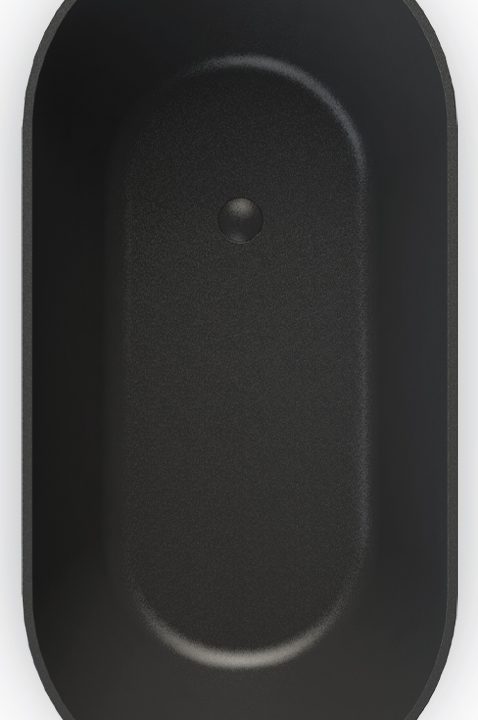 SIRENE Cusco Cast Marble 155x75cm Μπανιέρα Ελεύθερης Τοποθέτησης Black Matt CUS15575-401-0