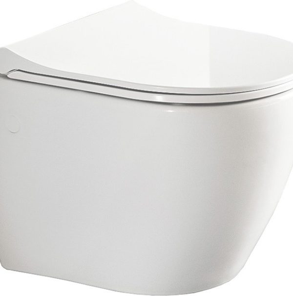 BIANCO Vito Κρεμαστή Λεκάνη 48cm Με Κάλυμμα Βακελίτη Slim Soft Close Αποσπώμενο VT01000SC-300-0