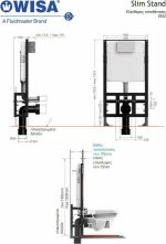 Wisa Slim Stand Καζανάκι Εντοιχισμού Ελεύθερης Τοποθέτησης 2922-30282