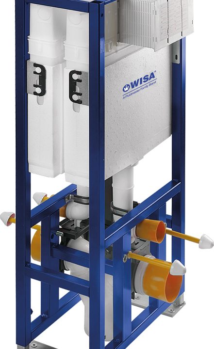 Wisa Slim Twin 2 Αυτόνομα Καζανάκια Εντοιχισμού Σε 1 Σκελετό Ελεύθερης Τοποθέτησης 2918-0