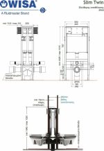Wisa Slim Twin 2 Αυτόνομα Καζανάκια Εντοιχισμού Σε 1 Σκελετό Ελεύθερης Τοποθέτησης 2918-30286