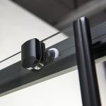 DEVON Flow Slider 1+1 Καμπίνα Ντουζιέρας Black Matt (147-151)cm x h195cm Με 1 Σταθερό και 1 Συρόμενο Φύλλο SLF150C-400-30365