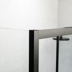 DEVON Flow Slider 1+1 Καμπίνα Ντουζιέρας Black Matt (97-101)cm x h195cm Με 1 Σταθερό και 1 Συρόμενο Φύλλο SLF100C-400-30344