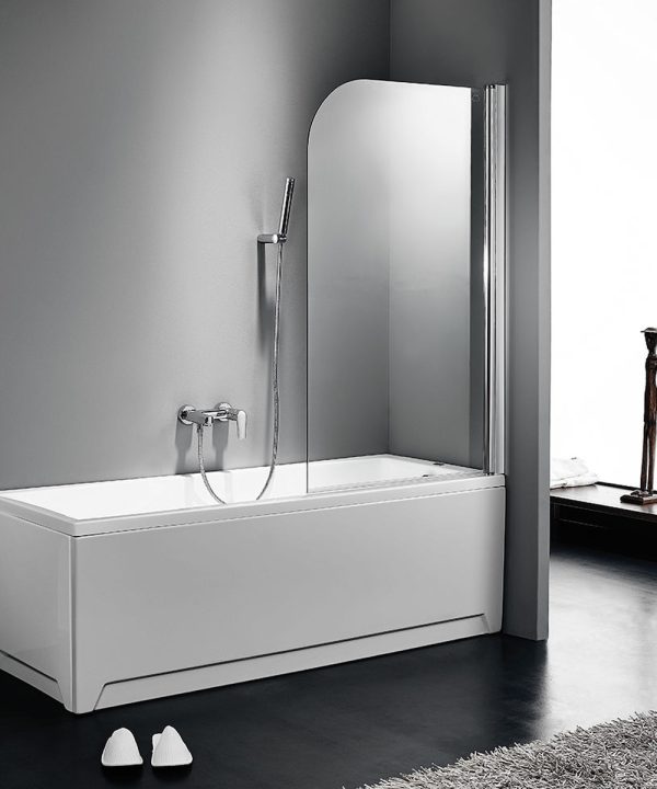 AXIS Μονόπτυχο Διαχωριστικό Μπανιέρας Chrome 85x140cm Με 1 Περιστρεφόμενο Φύλλο X850T-100-0