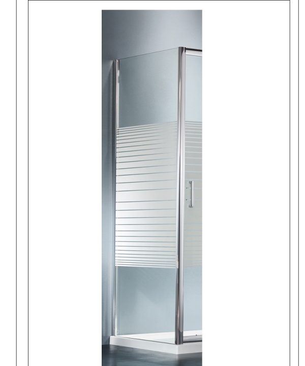 Starlet Side Panel Σταθερό Πλαϊνό Stripes Chrome (77-79)cm x h180cm-0