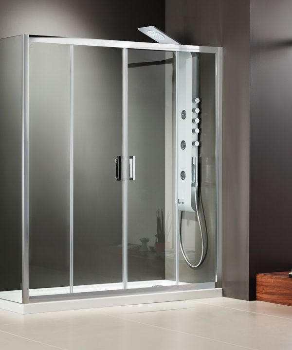 AXIS Slider 2+2 Καμπίνα Ντουζιέρας Chrome (167-171)cm x h185cm Με 2 Σταθερά και 2 Συρόμενα Φύλλα SL2X170C-100-0