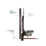 Wisa Slim 90 Καζανάκι Εντοιχισμού Μονότουβλο Για Κρεμαστή Λεκάνη / Έξοδος Κάτω 2851-30278