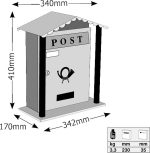 Γραμματοκιβώτιο Μονακό 7007 Μπρονζέ-30812