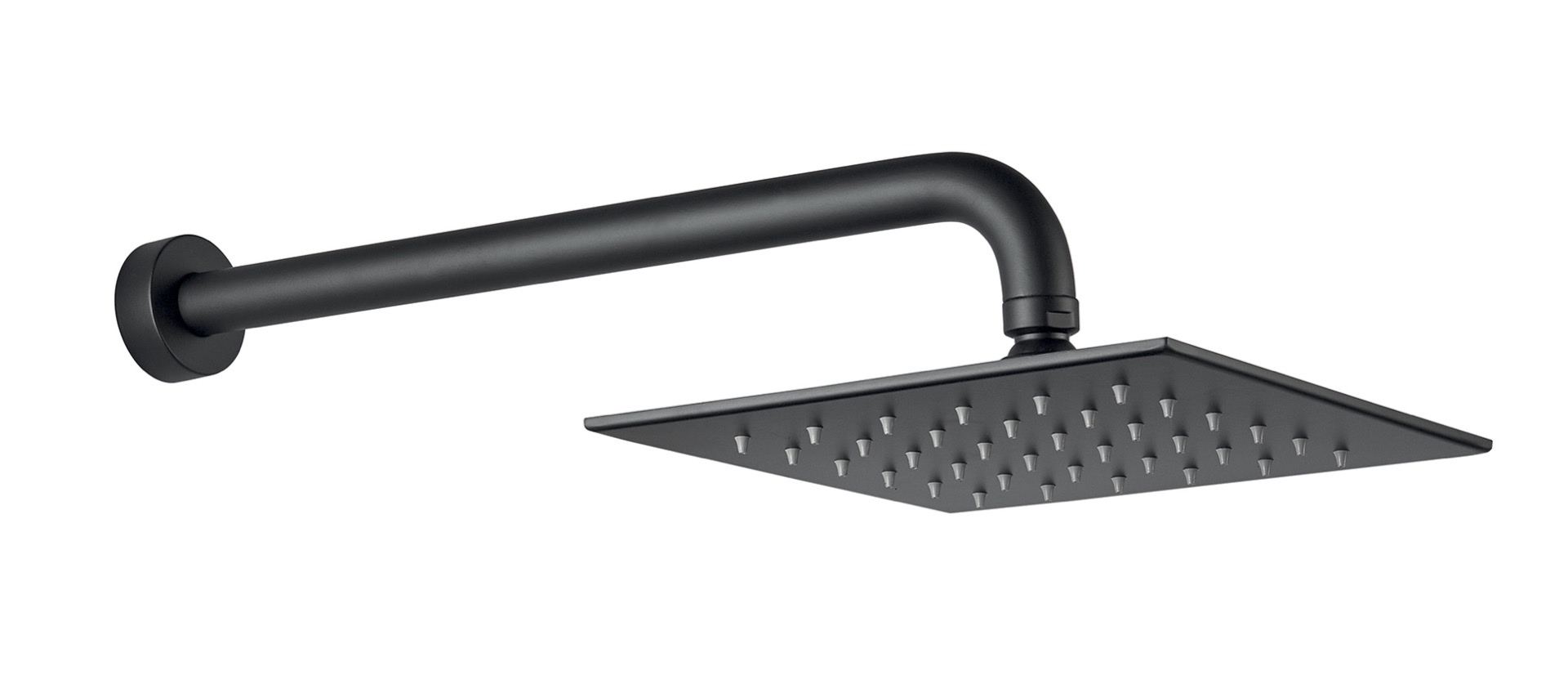 Fiore Kube Τετράγωνη Κεφαλή Ντουζ Inox Μαύρη 30NN8650-0