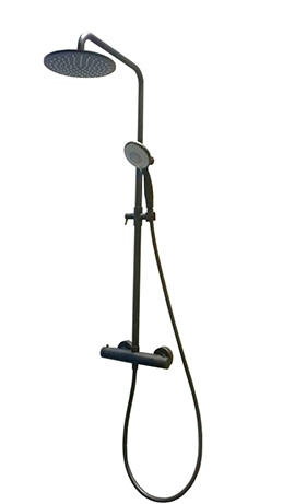 Fiore Kevon NN Θερμοστατική Ντουζιέρα Πλήρης Μαύρη 44NN0932-0
