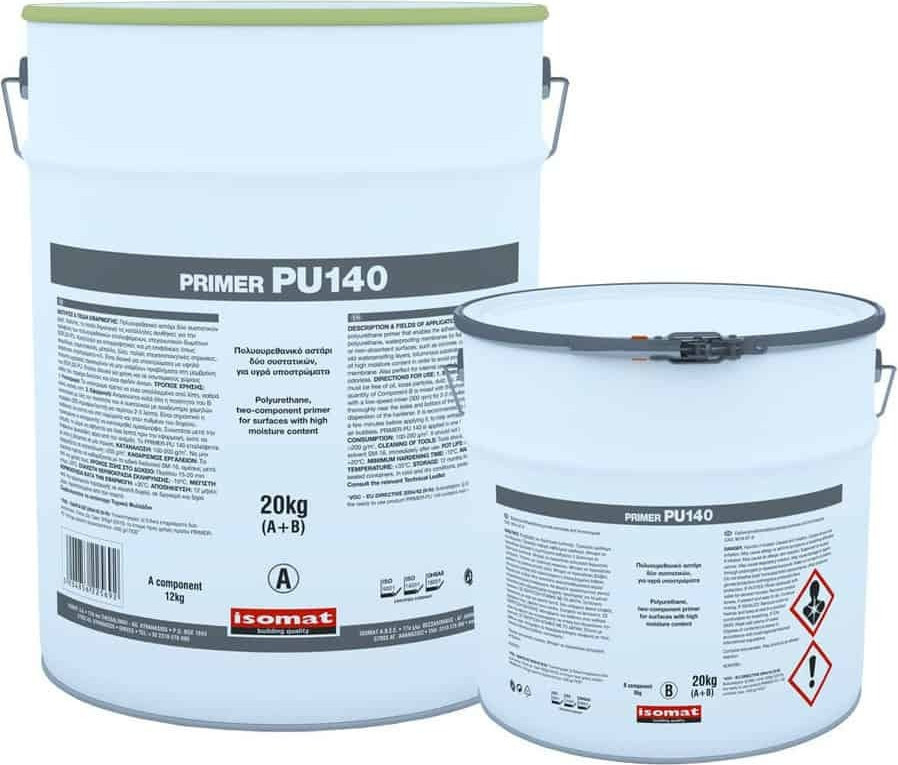 ISOMAT PRIMER-PU 140 Πολυουρεθανικό Αστάρι 2 Συστατικών Για Υγρά Υποστρώματα 1KG-0