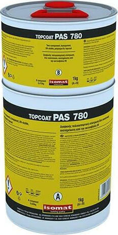 isomat TOPCOAT-PAS 780 Διαφανής Πολυασπαρτική Προστατευτική Επίστρωση 2 Συστατικών 3KG-0