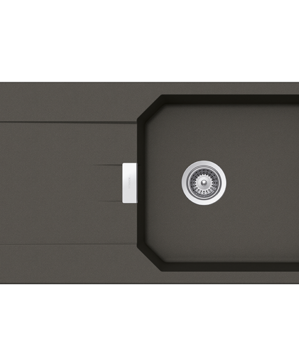 Schock Cristalite Manhattan Ένθετος Νεροχύτης Από Συνθετικό Γρανίτη Μ100xΠ51cm Asphalt-0