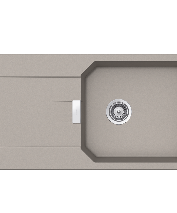 Schock Cristalite Manhattan Ένθετος Νεροχύτης Από Συνθετικό Γρανίτη Μ100xΠ51cm Concrete Beton-0