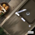 Schock Cristalite Manhattan Ένθετος Νεροχύτης Από Συνθετικό Γρανίτη Μ100xΠ51cm Mocha-31881