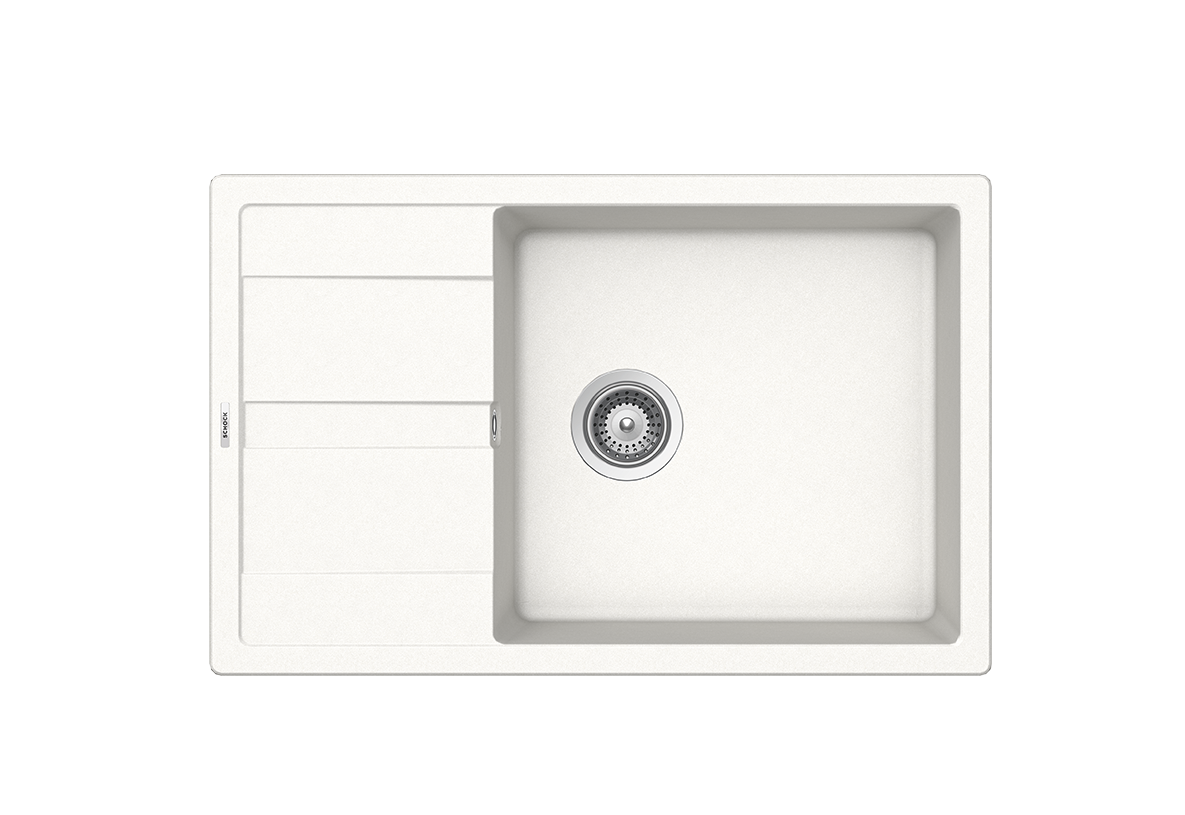 Schock Cristalite Manhattan Ένθετος Νεροχύτης από Συνθετικό Γρανίτη Μ78xΠ50cm Superwhite-0