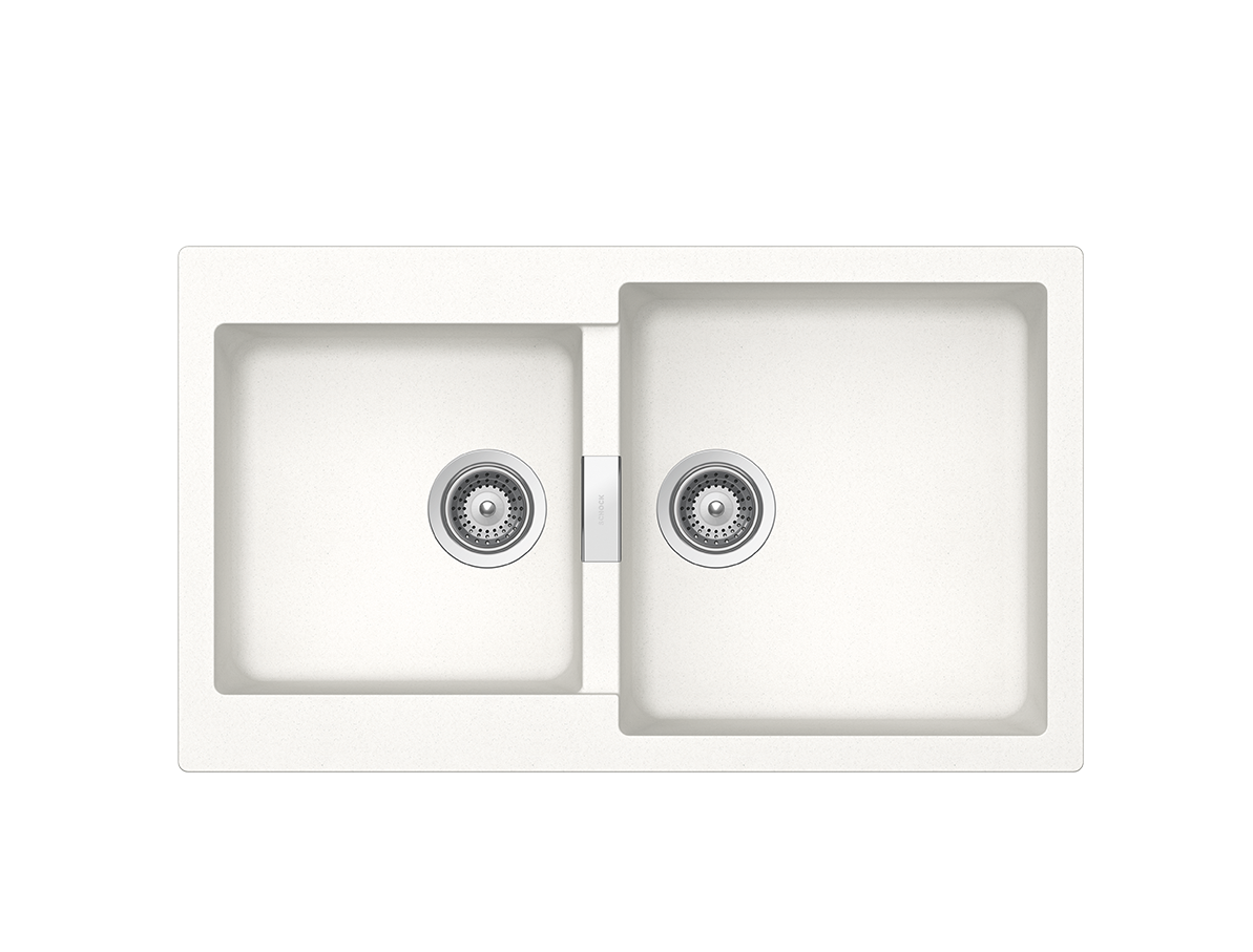 Schock Cristalite Manhattan Ένθετος Νεροχύτης από Συνθετικό Γρανίτη Μ86xΠ50cm Superwhite-0