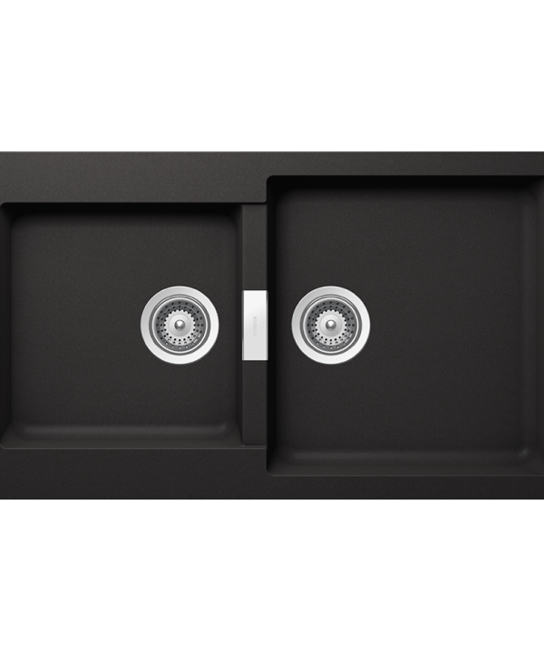 Schock Cristalite Manhattan Ένθετος Νεροχύτης από Συνθετικό Γρανίτη Μ86xΠ50cm Nero-0