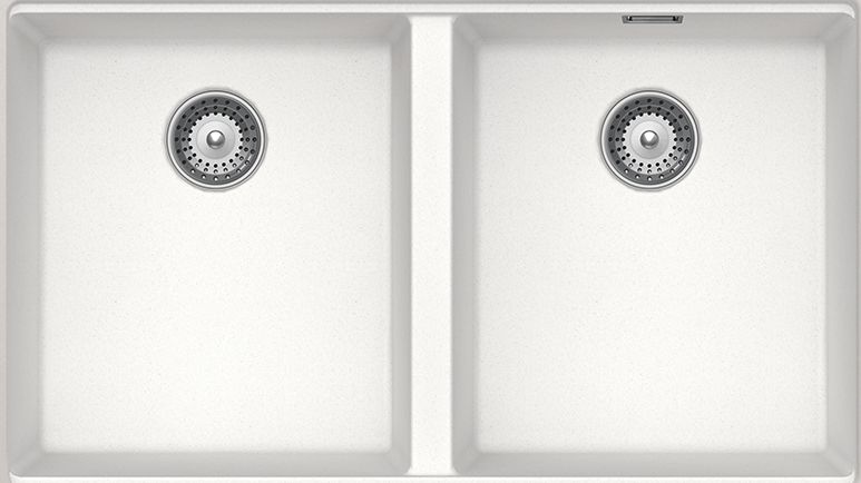 Schock Cristalite Manhattan Υποκαθήμενος Νεροχύτης από Συνθετικό Γρανίτη Μ75xΠ45.6cm Superwhite-0